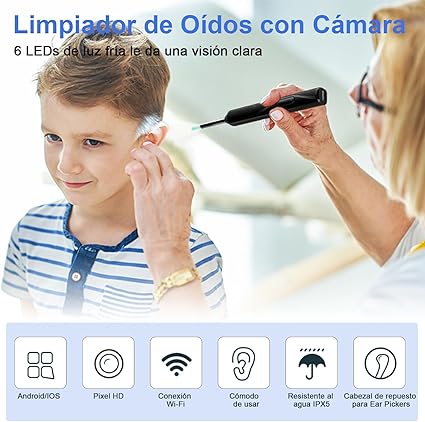 Limpiador Visual de Oidos con Camara HD