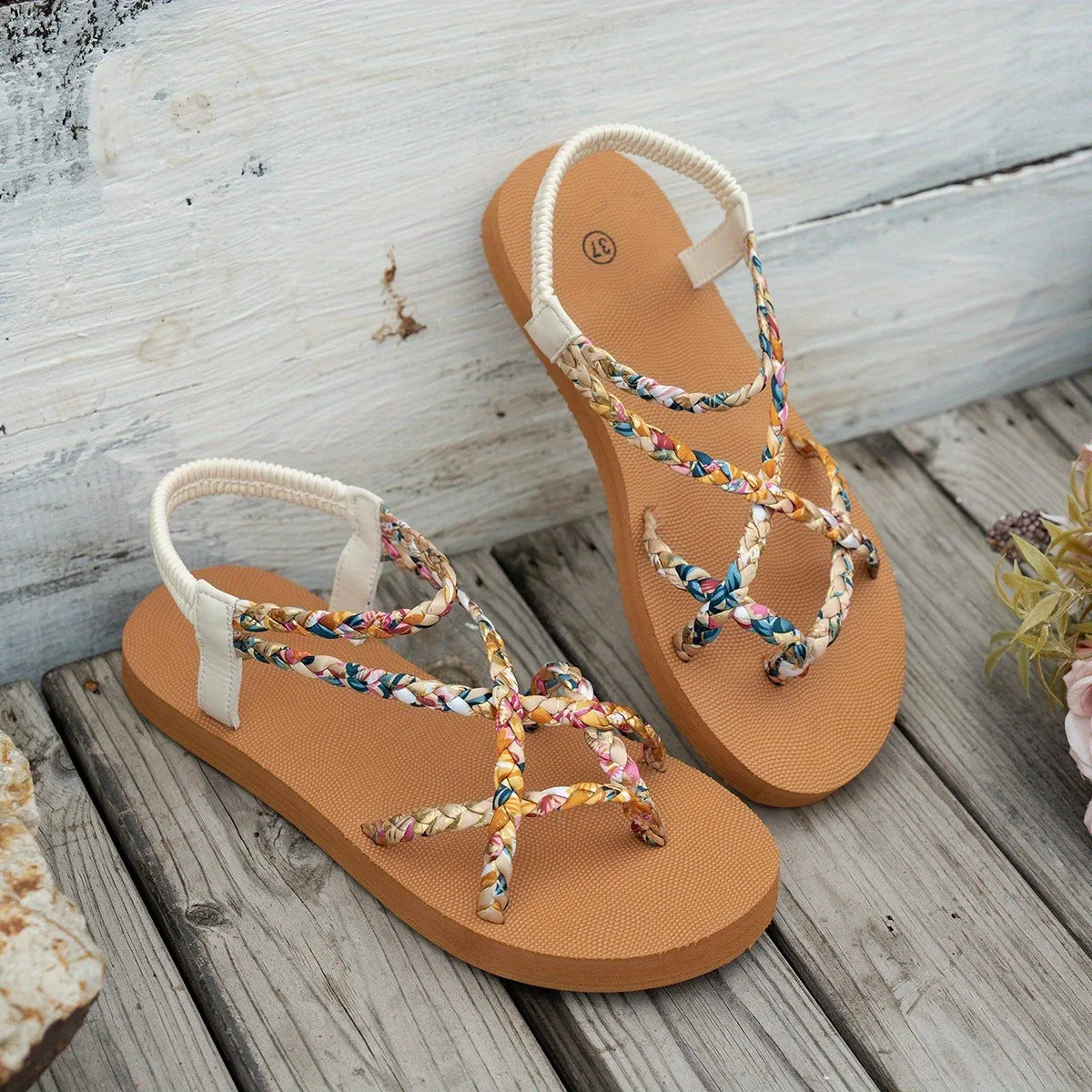 Fashionable Lightweight Large Size Beach Sandals for Women Summer New round Head Comfortable Fish Mouth Casual Sandals